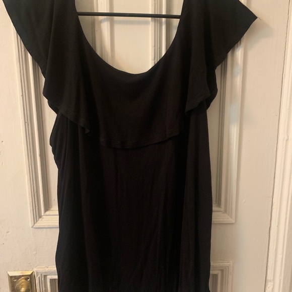 Black Ruffled Blouse - Picture 3 of 6